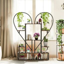 KORVIXA Small 5 Tier Metal Plant Stand Flower Pot Stands in Black - thumbnail 4