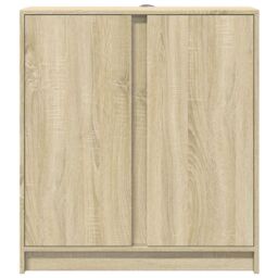 Berkfield Home Sideboard with LED Sonoma Oak 77x34x85 cm Engineered Wood in Brown - Size: 77 x 34 x 85 cm - thumbnail 6