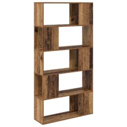 Berkfield Home Storage Unit Old Wood Solid wood 80 x 24 x 155 cm in Brown - thumbnail 7