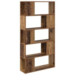 Berkfield Home Storage Unit Old Wood Solid wood 80 x 24 x 155 cm in Brown - thumbnail 2