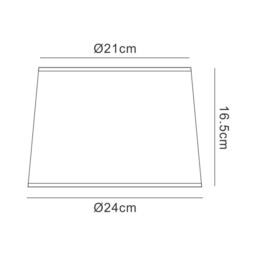 Netlighting Habana White Round Shade 210 240mm x 165mm Suitable for Table Lamps - thumbnail 2