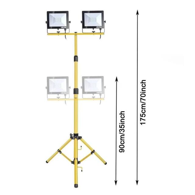 FLAVORA 2x50W Waterproof LED Work Light Portable in Yellow - image 1