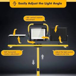 FLAVORA 2x50W Waterproof LED Work Light Portable in Yellow - thumbnail 4