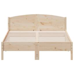 Berkfield Home Beautiful Bed Frame without Mattress 140x200 cm Solid Wood Pine in Light Tan - thumbnail 4