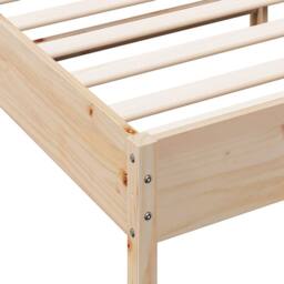 Berkfield Home Beautiful Bed Frame without Mattress 140x200 cm Solid Wood Pine in Light Tan - thumbnail 7