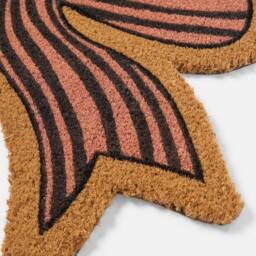 OHS Bow Shaped Coir Doormat Novelty Non Slip Door Rug in Brown - Size: Medium - thumbnail 4