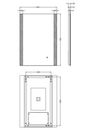 Balterley Rectangular LED Touch Sensor Mirror with Demister, 700x500mm - Chrome in Silver - thumbnail 5
