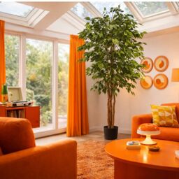 Leaf Artificial Ficus Tree With 1134 Leaves 180cm Fire Retardant Deluxe Retusa in Green - thumbnail 3
