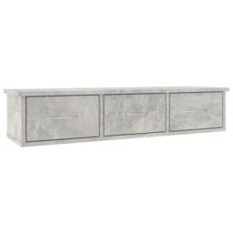 Berkfield Home Wall-mounted Drawer Shelf Concrete Grey 88x26x18.5 cm Engineered Wood - thumbnail 2