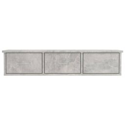 Berkfield Home Wall-mounted Drawer Shelf Concrete Grey 88x26x18.5 cm Engineered Wood - thumbnail 4