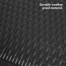 VonHaus Rattan 6 Seater Folding Garden Dining Set in Black - thumbnail 4
