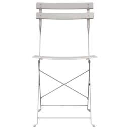 Berkfield Home Modern Folding Garden Chairs 2 Pack Beige Steel - thumbnail 5
