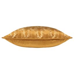Furn Wisteria Printed Velvet Cushion in Gold - Size: 50 cm x 50 cm - thumbnail 3