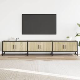 Berkfield Home TV Cabinet Sonoma Oak 210x35x41 cm Engineered Wood in Brown - Size: 210 x 35 x 41 cm - thumbnail 1