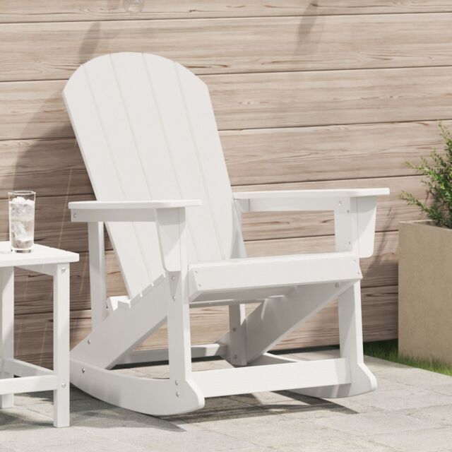 Berkfield Home Adirondack Rocking Chair White 73.5x92x90 cm HDPE - image 1