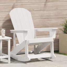 Berkfield Home Adirondack Rocking Chair White 73.5x92x90 cm HDPE - thumbnail 1