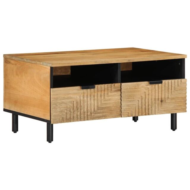 Berkfield Home Coffee Table Brown 80x54x40 cm Solid Wood Mango - Size: 80 x 54 x 40 cm - image 1