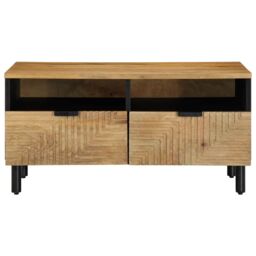 Berkfield Home Coffee Table Brown 80x54x40 cm Solid Wood Mango - Size: 80 x 54 x 40 cm - thumbnail 3