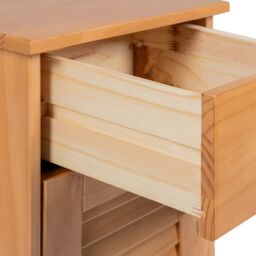 "Berkfield Home Bathroom Cabinet ""VIGO"" with Drawer 37x34x80 cm Solid Wood Pine in Brown - Size: 37 x 34 x 80 cm" - thumbnail 9