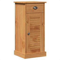 "Berkfield Home Bathroom Cabinet ""VIGO"" with Drawer 37x34x80 cm Solid Wood Pine in Brown - Size: 37 x 34 x 80 cm" - thumbnail 2