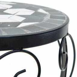 Berkfield Home Plant Stands 3 pcs Black & White Ceramic - thumbnail 7