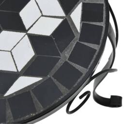 Berkfield Home Plant Stands 3 pcs Black & White Ceramic - thumbnail 8