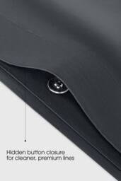 Bedable 100% Cotton Bedding Set Sateen 460 Thread Count - King Size Pillowcase 50x90 cm - Soft Bedding in Dark Grey - Size: Super King - thumbnail 7