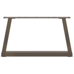 Berkfield Home Dining Table Legs V-Shape 2 pcs Natural Steel 70x(30-31.3) cm Steel in Brown - thumbnail 5
