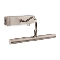 Netlighting LED 1 Light Picture Wall Light c w Dimmer Switch Brushed Steel in Grey