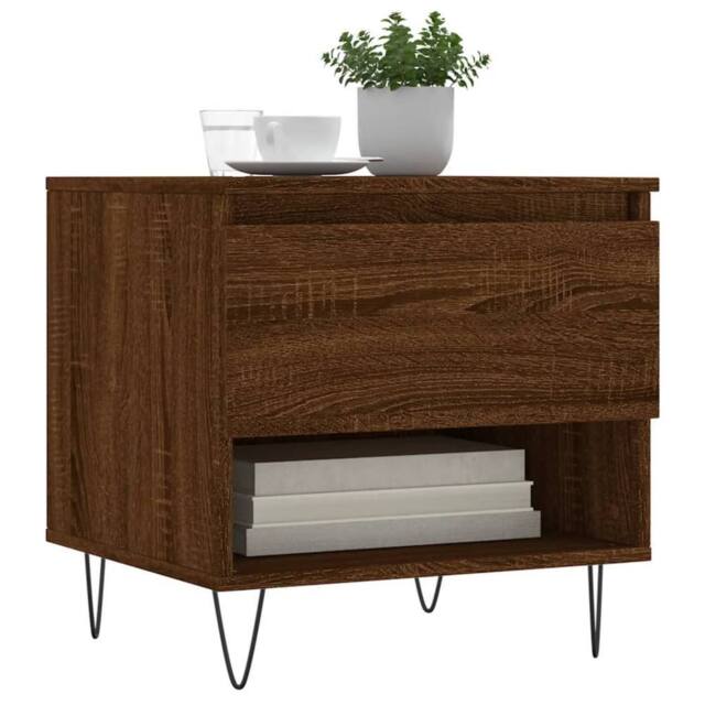 Berkfield Home Modern Coffee Tables 2 pcs Brown Oak 50x46x50 cm Engineered Wood - Size: 50 x 46 x 50 cm - image 1