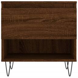 Berkfield Home Modern Coffee Tables 2 pcs Brown Oak 50x46x50 cm Engineered Wood - Size: 50 x 46 x 50 cm - thumbnail 6