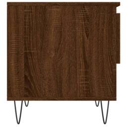 Berkfield Home Modern Coffee Tables 2 pcs Brown Oak 50x46x50 cm Engineered Wood - Size: 50 x 46 x 50 cm - thumbnail 8
