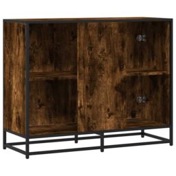 Berkfield Home Sideboard Smoked Oak 94x35x76 cm Engineered Wood in Brown - Size: 94 x 35 x 76 cm - thumbnail 6