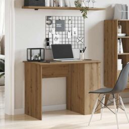 Berkfield Home Desk Artisan Oak 100x55x75 cm Engineered Wood in Brown - Size: 100 x 55 x 75 cm - thumbnail 1
