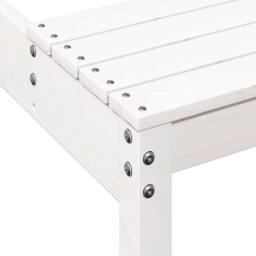 Berkfield Home Picnic Table White 110x134x75 cm Solid Wood Pine - Size: 110 x 134 x 75 cm - thumbnail 7