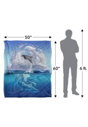 JQ Licensing Jlo Dolphin Clouds Silky Touch Super Soft Throw Blanket 152 X 127 cm in White - thumbnail 5