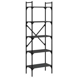 Berkfield Home Bookcase 5-Tier Black 56x31.5x174 cm Engineered Wood - thumbnail 1