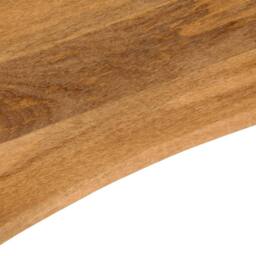 Berkfield Home Desk Top with Curve 80x50x2.5 cm Solid Wood Rough Mango in Brown - thumbnail 7
