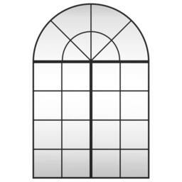 Berkfield Home Wall Mirror Black 80x120 cm Arch Iron - thumbnail 3