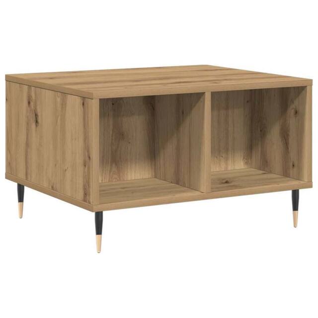 Berkfield Home Coffee Table Artisan Oak 60x50x36.5 cm Engineered Wood in Brown - image 1