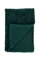 Catherine Lansfield 'Cosy Diamond' Blanket Throw in Green - Size: 130 cm x 170 cm - thumbnail 4