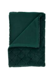 Catherine Lansfield 'Cosy Diamond' Blanket Throw in Green - Size: 130 cm x 170 cm - thumbnail 5
