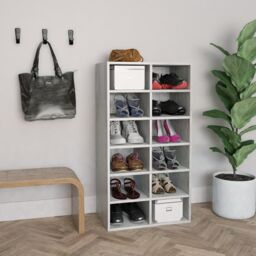 Berkfield Home Shoe Rack Concrete Grey 54x34x100.5 cm Engineered Wood