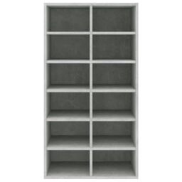 Berkfield Home Shoe Rack Concrete Grey 54x34x100.5 cm Engineered Wood - thumbnail 4