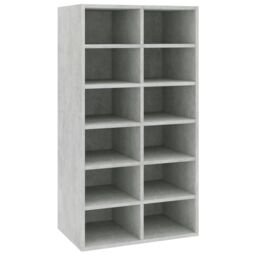Berkfield Home Shoe Rack Concrete Grey 54x34x100.5 cm Engineered Wood - thumbnail 2