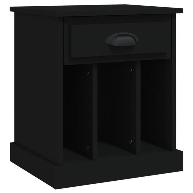 Berkfield Home Bedside Cabinet Black 43x36x50 cm - Size: 43 x 36 x 50 cm - image 1