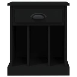 Berkfield Home Bedside Cabinet Black 43x36x50 cm - Size: 43 x 36 x 50 cm - thumbnail 7