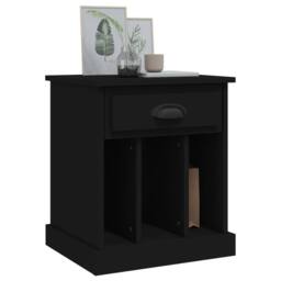 Berkfield Home Bedside Cabinet Black 43x36x50 cm - Size: 43 x 36 x 50 cm - thumbnail 4