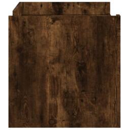 Berkfield Home Coffee Table Smoked Oak 100x50x50 cm Engineered Wood in Brown - Size: 100 x 50 x 50 cm - thumbnail 5