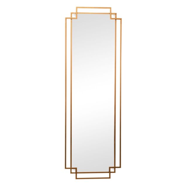 Melody Maison Copper Art Deco Wall Mirror 142cm X 47cm - Size: 142 cm X 47 cm - image 1
